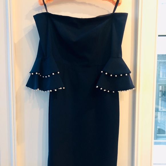 Maggy London Crepe Embellished Cocktail Dress - Picture 1 of 5